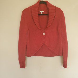 Conrad C Red shawl collar cardi sweater size Large
